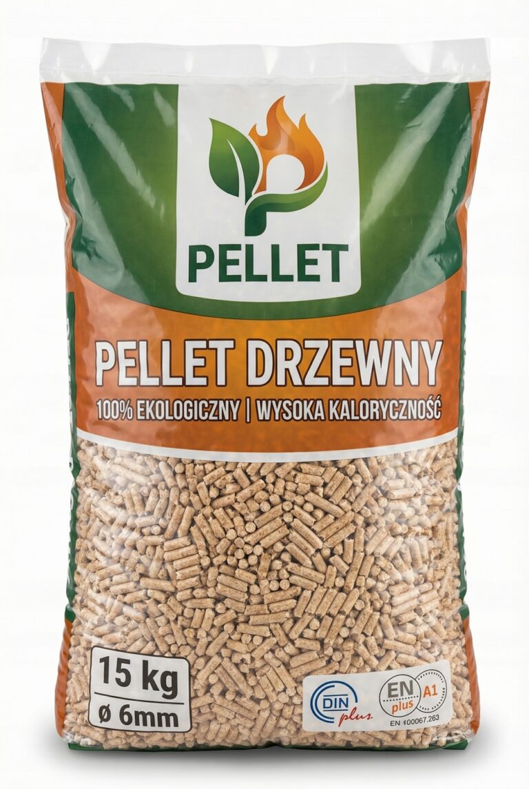 Zasobnik z ekologicznym pelletem drzewnym o wadze 15 kg, idealnym do ogrzewania. Pellet charakteryzuje się wysoką kalorycznością i jest dostępny z dostawą.